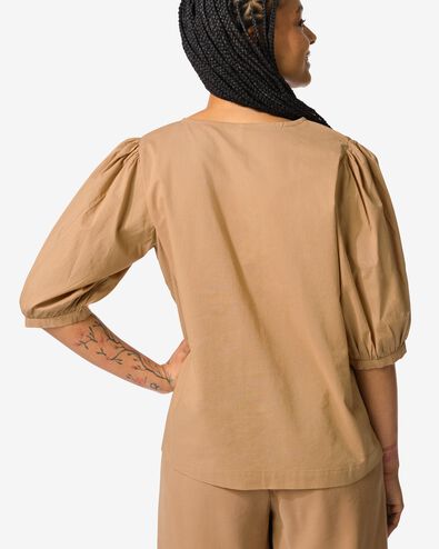 damesblouse Sophie  middenbruin middenbruin - 36200360MIDBROWN - HEMA
