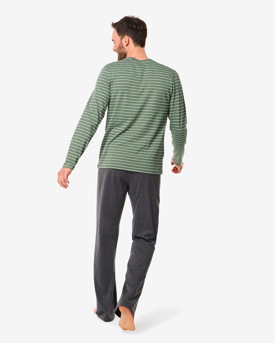 heren pyjama groen groen - 1000030658 - HEMA