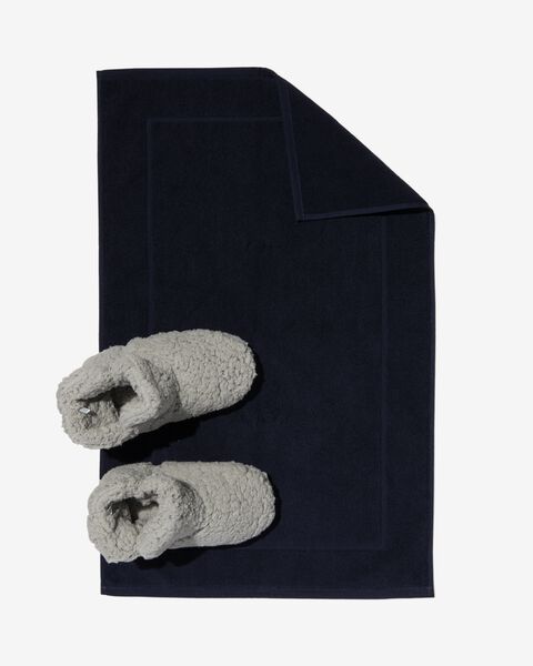 omzeilen constant Uittrekken badmat 50x80 zware kwaliteit donkerblauw - HEMA