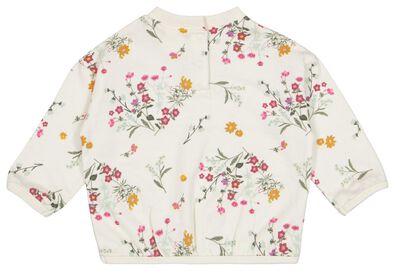 baby sweater bloemen wit - 1000026035 - HEMA