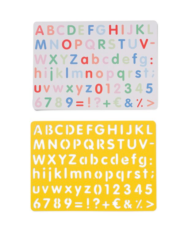 tekensjabloon letters en cijfers - 15900080 - HEMA