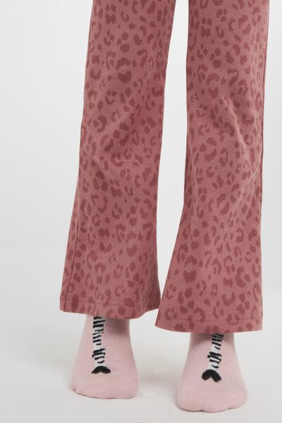 kinder legging flared luipaard roze - 1000026169 - HEMA