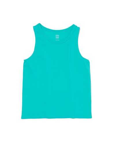 kinder sportsinglet naadloos turquoise 110/116 - 36030166 - HEMA
