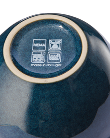 schaal - 10 cm - Porto - reactief glazuur - donkerblauw - 9602220 - HEMA