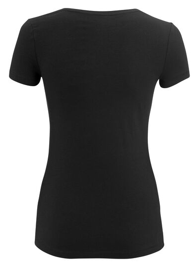 dames t-shirt zwart zwart - 1000004632 - HEMA