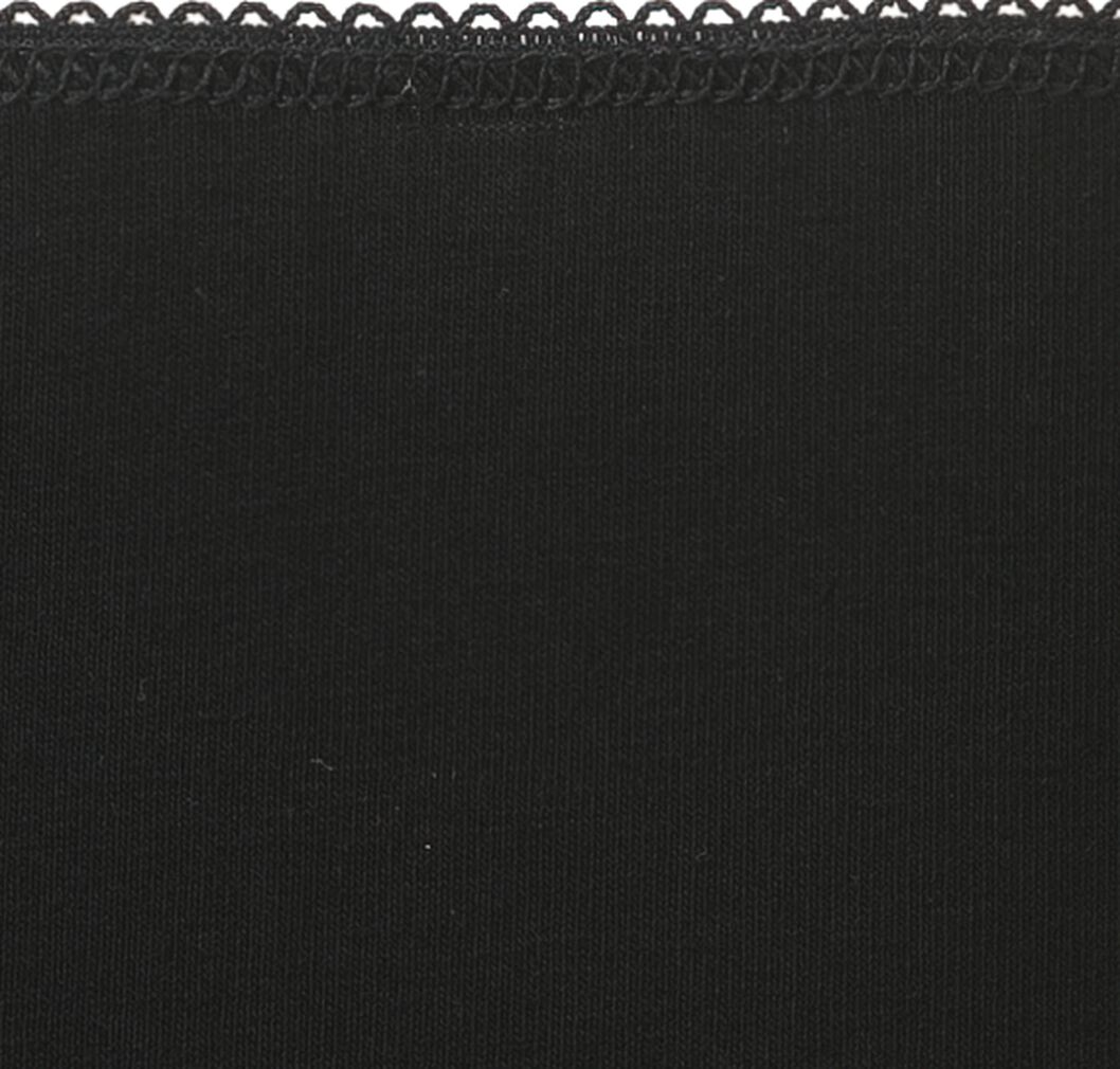 dames slips hoog katoen/stretch - 3 stuks zwart zwart - 1000006536 - HEMA
