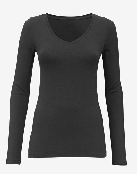 dames t-shirt zwart - 1000005400 - HEMA