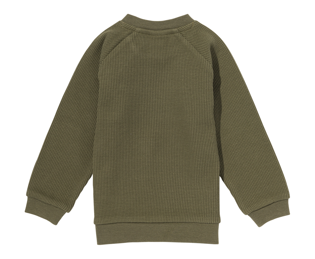 baby sweater wafel groen - 1000028640 - HEMA