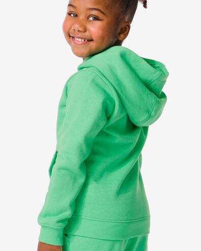 kindersweater met capuchon groen 134/140 - 30777840 - HEMA