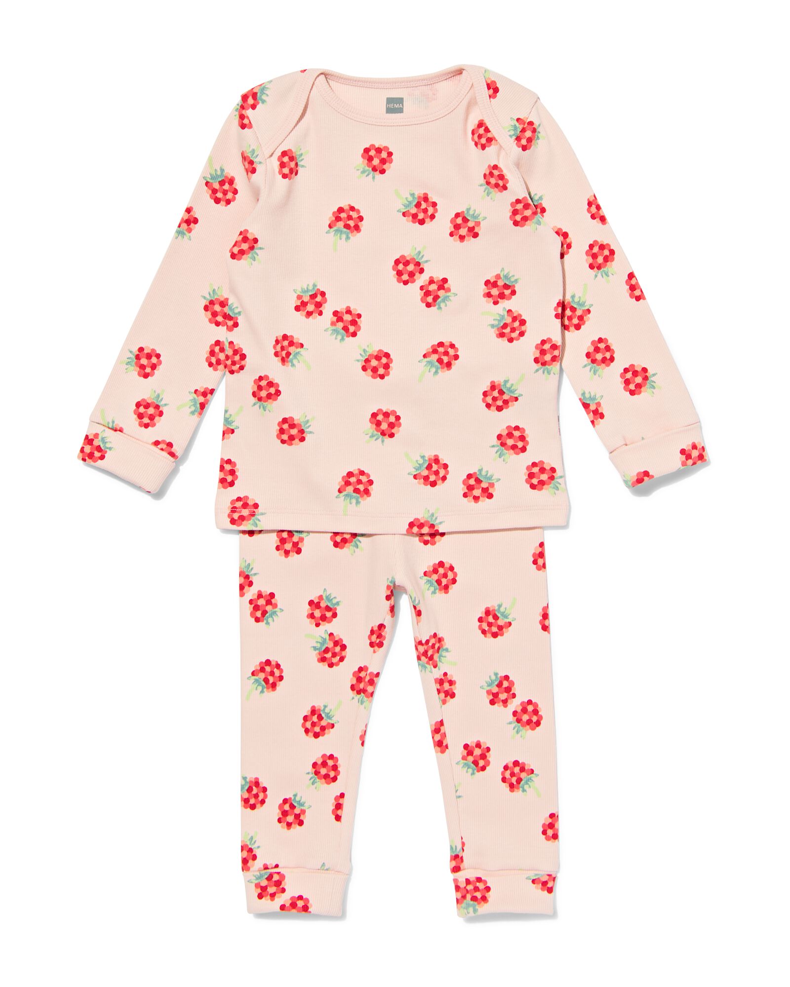 baby meegroeipyjama framboos roze roze - 33357740PINK - HEMA