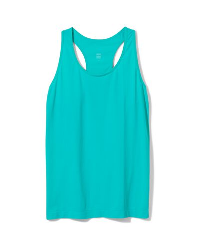 dames naadloos sportsinglet turquoise - 36030325TURQUOISE - HEMA