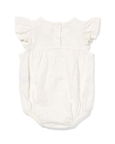 newborn jumpsuit broderie gebroken wit gebroken wit - 33488310OFFWHITE - HEMA
