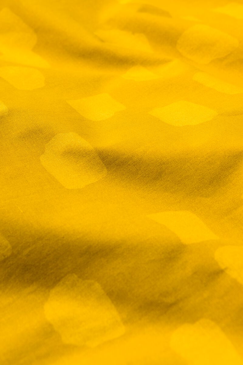 dekbedovertrek zacht katoen 200x220 stippel geel geel 200 x 200/220 - 5760068 - HEMA