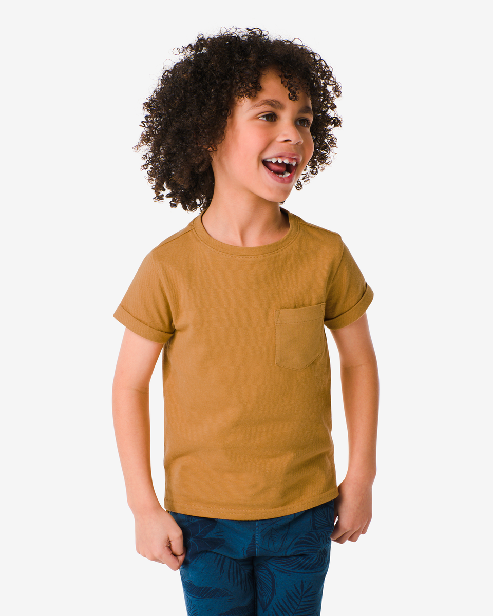 kinder t-shirt bruin bruin - 1000030902 - HEMA