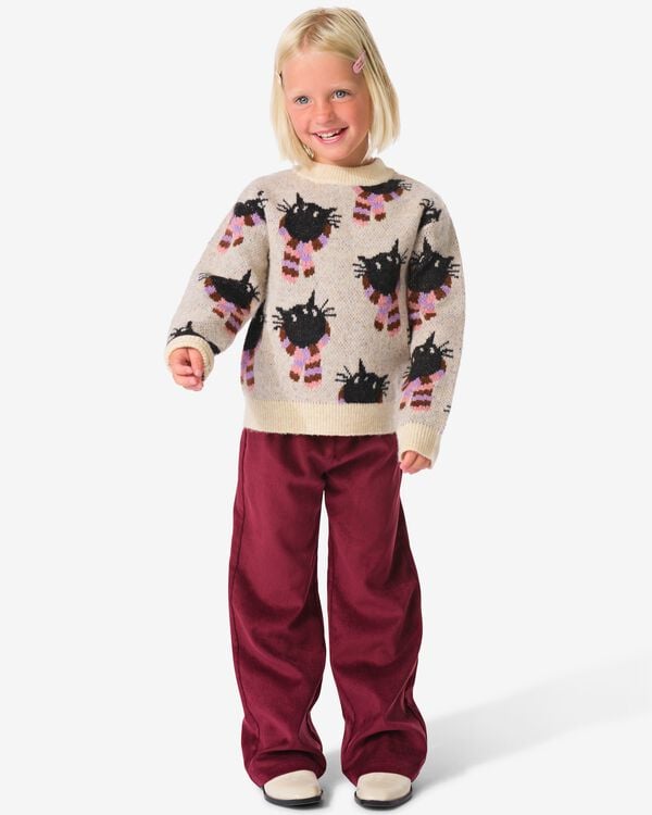 kinderlegging corduroy  wijnrood wijnrood - 30828642WINERED - HEMA