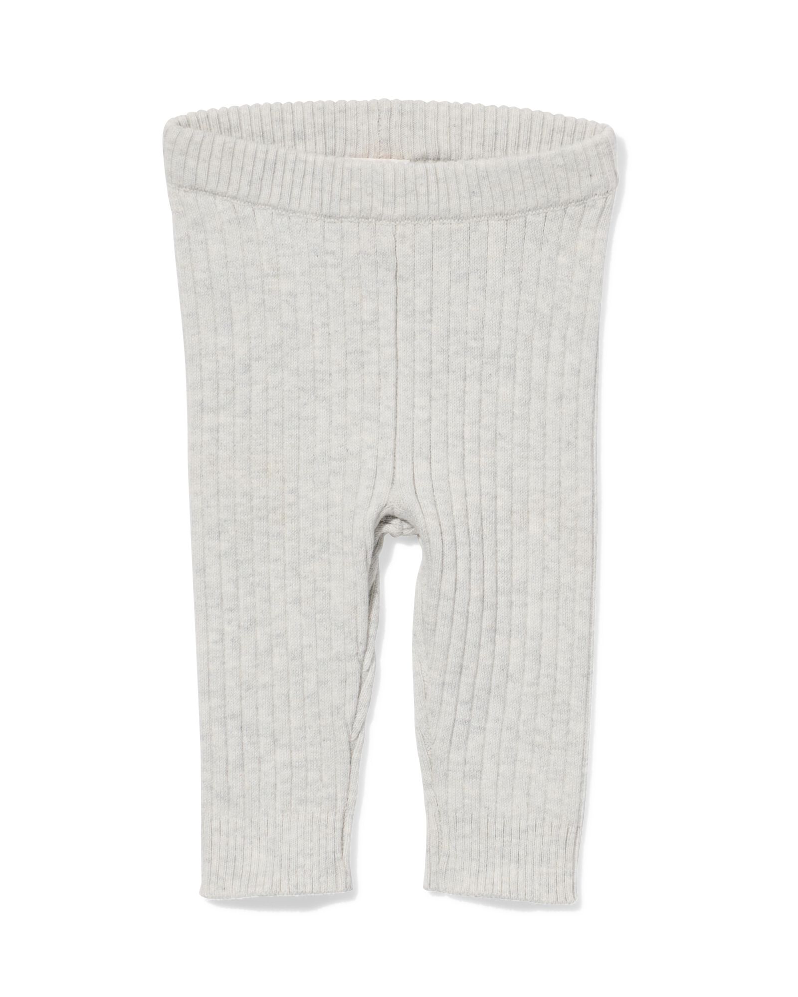 newborn legging rib grijsmelange grijsmelange - 33432920GREYMELANGE - HEMA