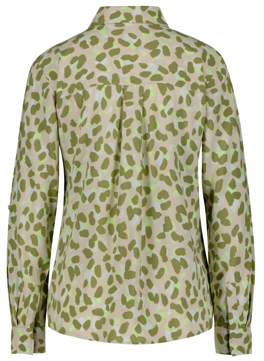 dames blouse Bobbie animal lichtgroen - 1000026946 - HEMA