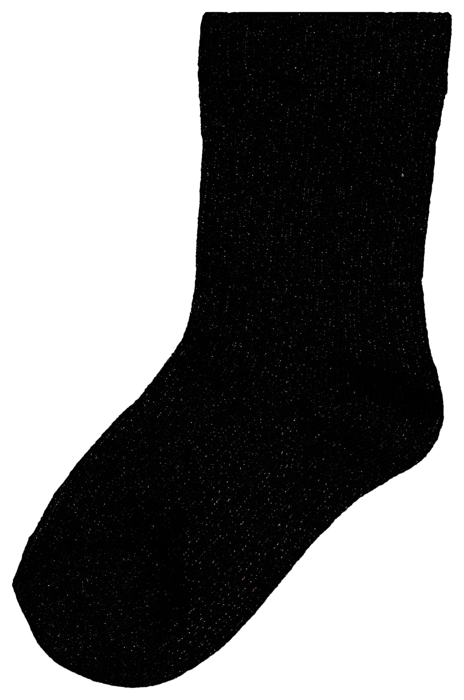 kinder sokken met katoen en glitters - 5 paar multi 27/30 - 4380082 - HEMA