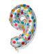 folieballon met confetti XL cijfer 9 - 14200639 - HEMA