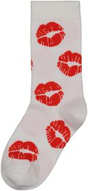 sokken met katoen lots of kisses gebroken wit gebroken wit - 1000029556 - HEMA