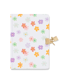 dagboek met slotje bloemen A5 - 14150205 - HEMA