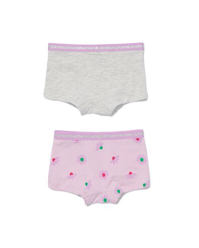 kinderboxers katoen/stretch - 2 stuks lila lila - 19341430LILAC - HEMA
