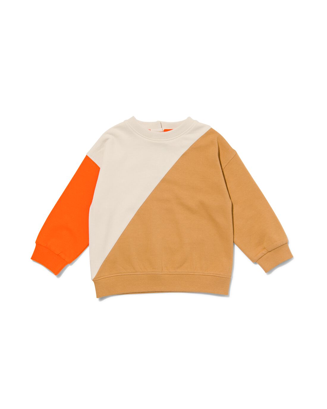 HEMA Baby Sweater Kleurblokken Beige (beige)
