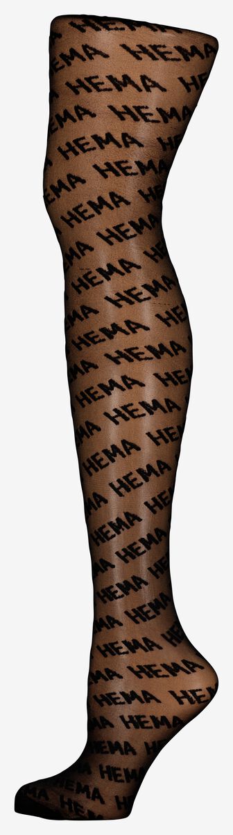 Londen Eerbetoon metriek panty met HEMA logo limited edition 20denier zwart - HEMA