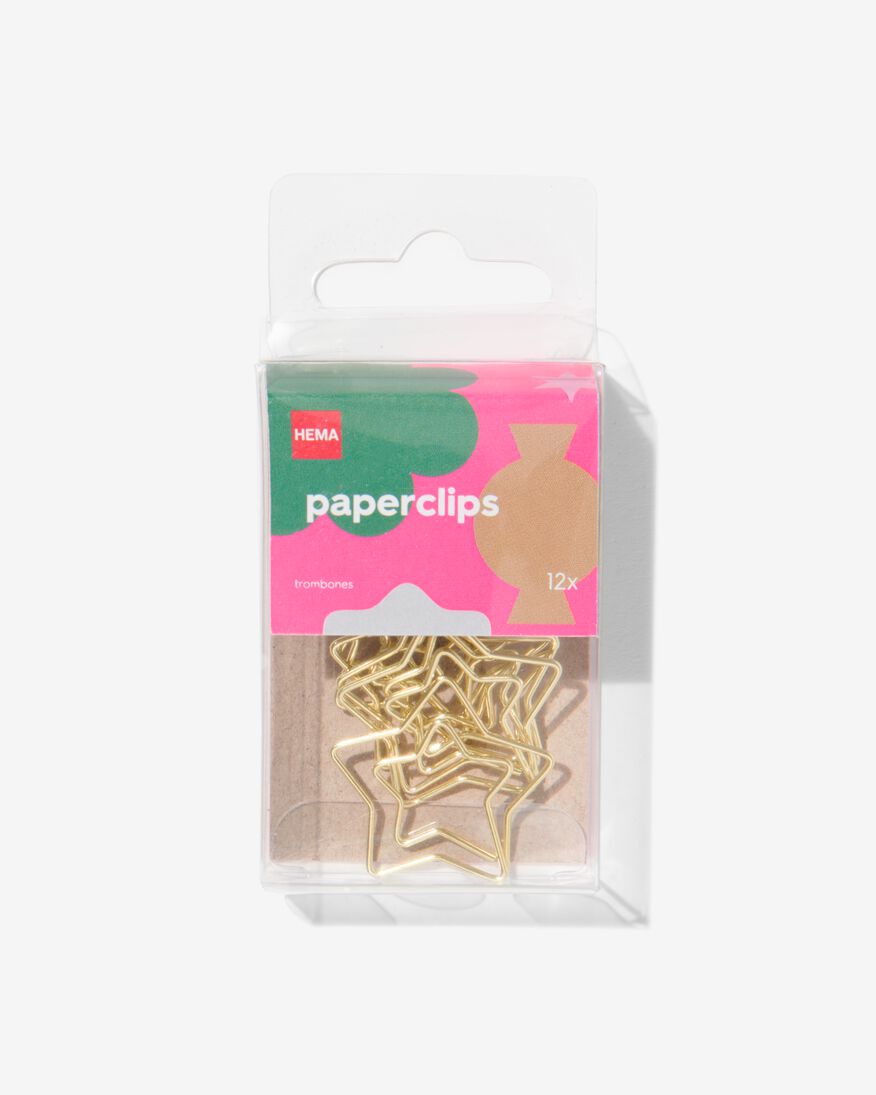 paperclips ster - 12 stuks - 25300266 - HEMA