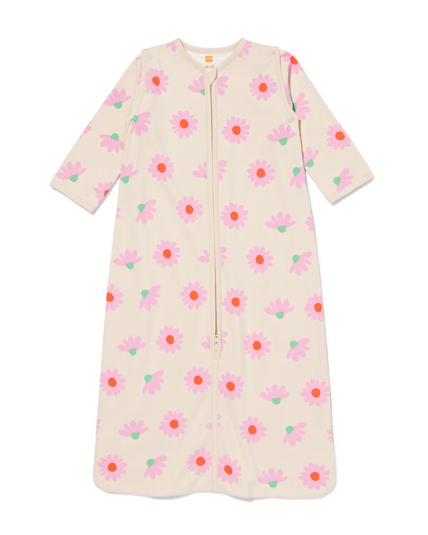 baby slaapzak met afneembare mouwen katoen 0.5tog bloemen roze roze - 33327640PINK - HEMA