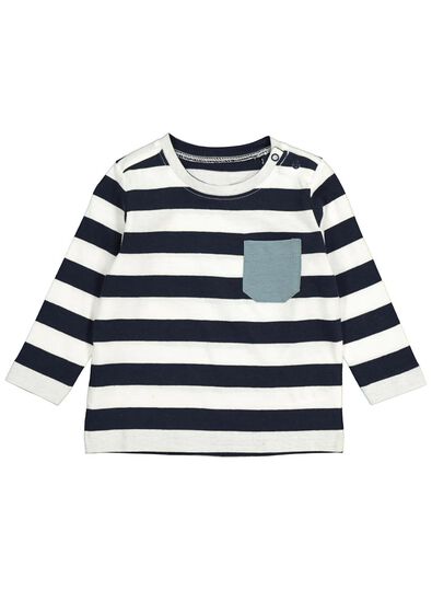 baby t-shirt donkerblauw - 1000014253 - HEMA