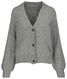 damesvest gebreid grijsmelange grijsmelange - 1000018965 - HEMA
