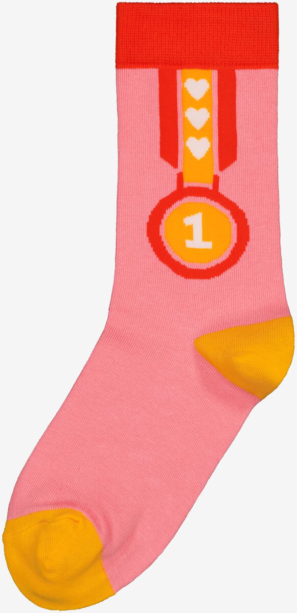sokken met katoen nr.1 roze - 1000029358 - HEMA