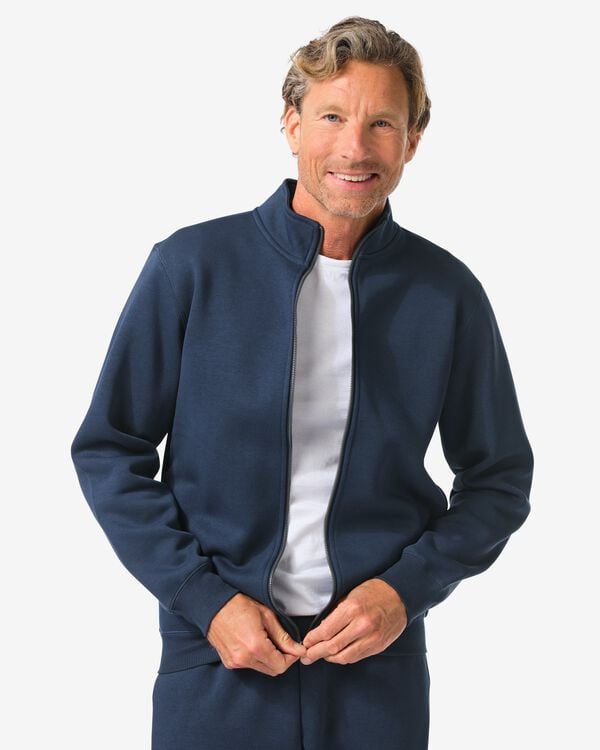 heren sweatvest Nielson donkerblauw donkerblauw - 2101440DARKBLUE - HEMA