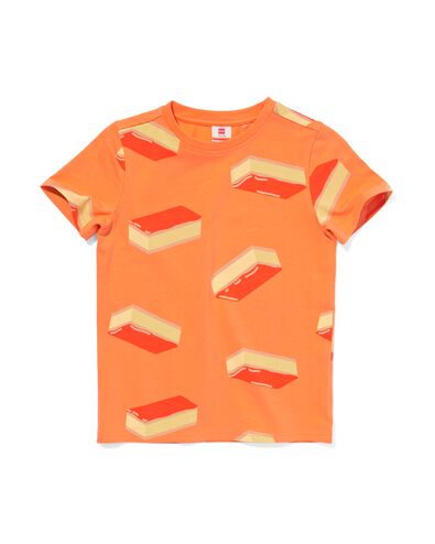 kinder t-shirt oranje tompouce - 30828144 - HEMA