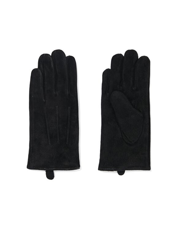 dameshandschoenen suède zwart zwart - 1000016848 - HEMA