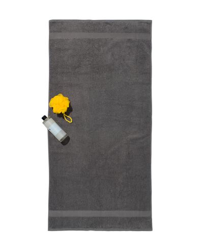 handdoek - 70 x 140 cm - zware kwaliteit - donkergrijs donkergrijs handdoek 70 x 140 - 5214602 - HEMA