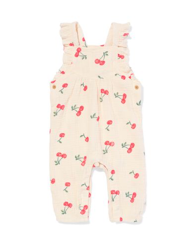 newborn jumpsuit mousseline kersen ecru ecru - 33422920ECRU - HEMA newborn jumpsuit mousseline kersen ecru ecru - 33422920ECRU - HEMA