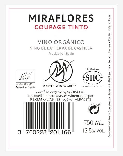 miraflores coupage tinto biologsich - 0,75 L - 17367089 - HEMA