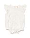 newborn jumpsuit broderie gebroken wit 50 - 33488311 - HEMA