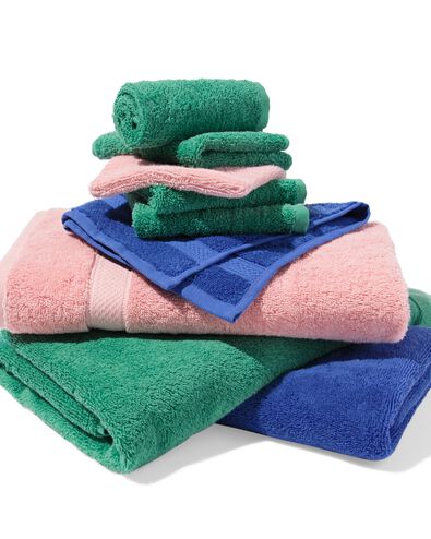gezichtdoekjes zware kwaliteit middengroen - 4 stuks middengroen gezichtsdoekjes 30 x 30 - 5282881 - HEMA