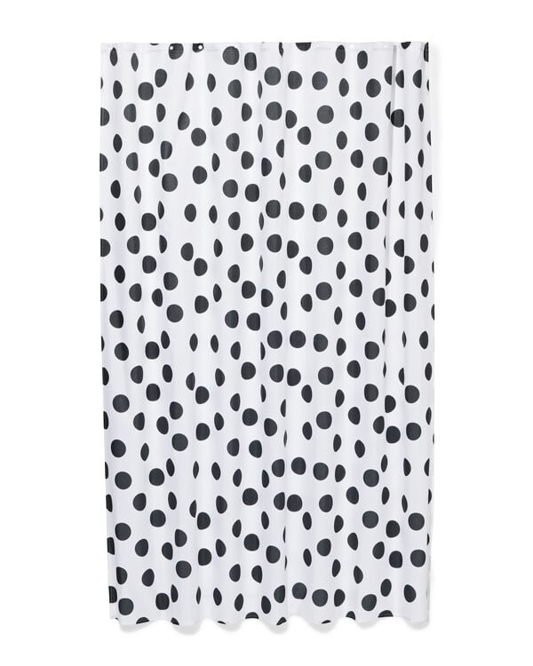 douchegordijn 180x200cm stippen zwart - 80330057 - HEMA douchegordijn 180x200cm stippen zwart - 80330057 - HEMA