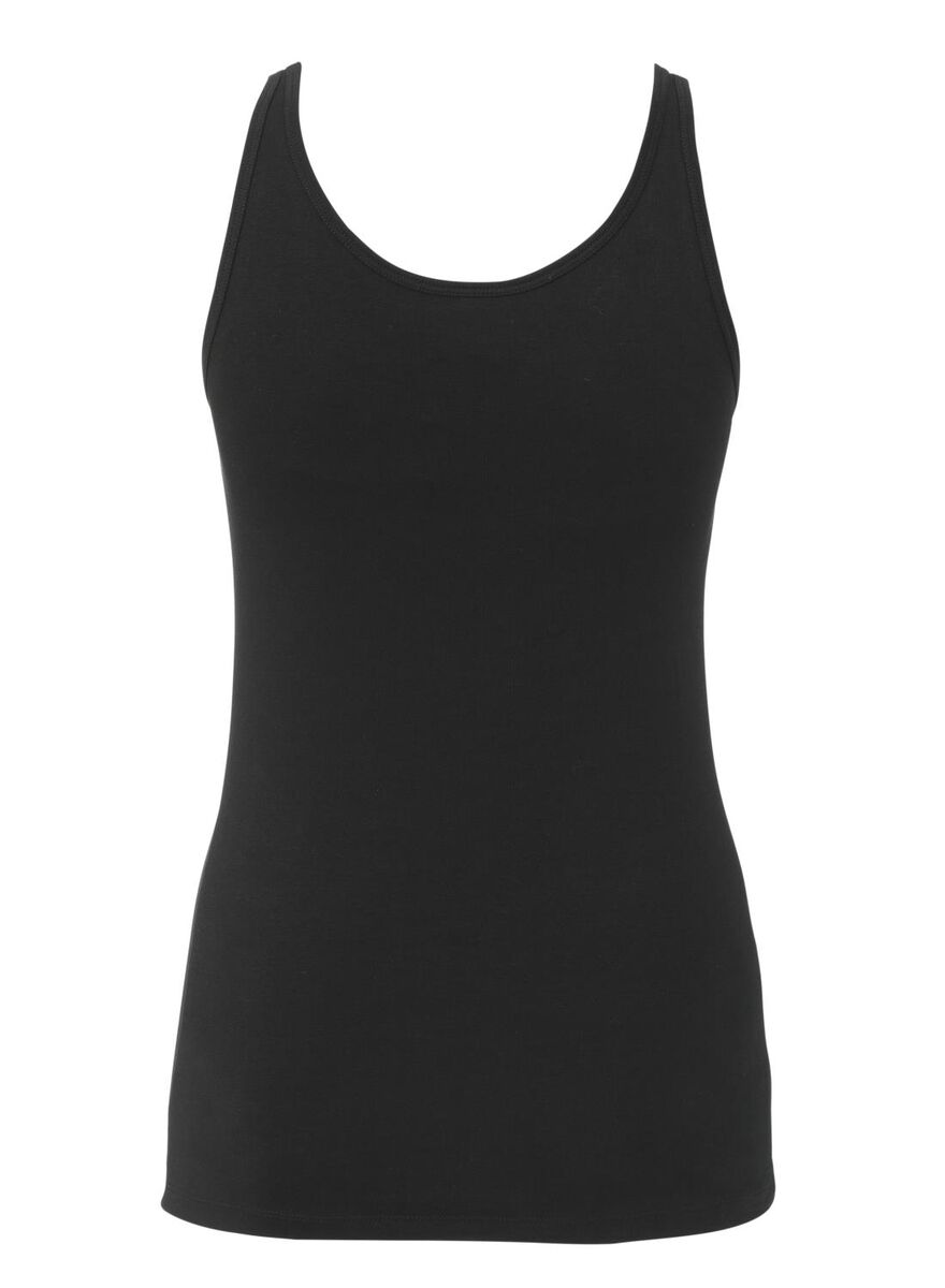 dameshemd katoen zwart XL - 19681005 - HEMA