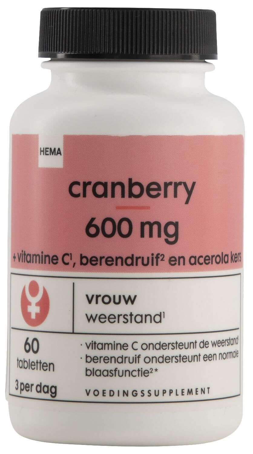 HEMA Cranberry 600mg - 60 Stuks