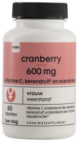cranberry 600mg - 60 stuks - 11402202 - HEMA