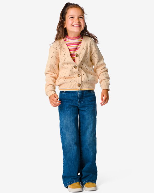 kinder vest ajour gebreid beige beige - 1000032415 - HEMA