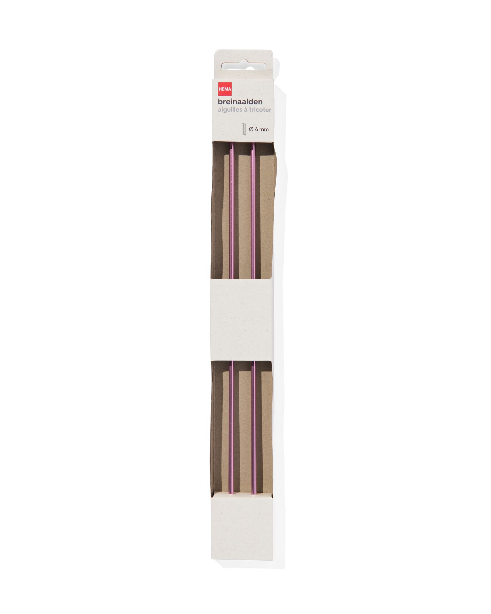 breinaalden 4mm - 2 stuks - 60760057 - HEMA