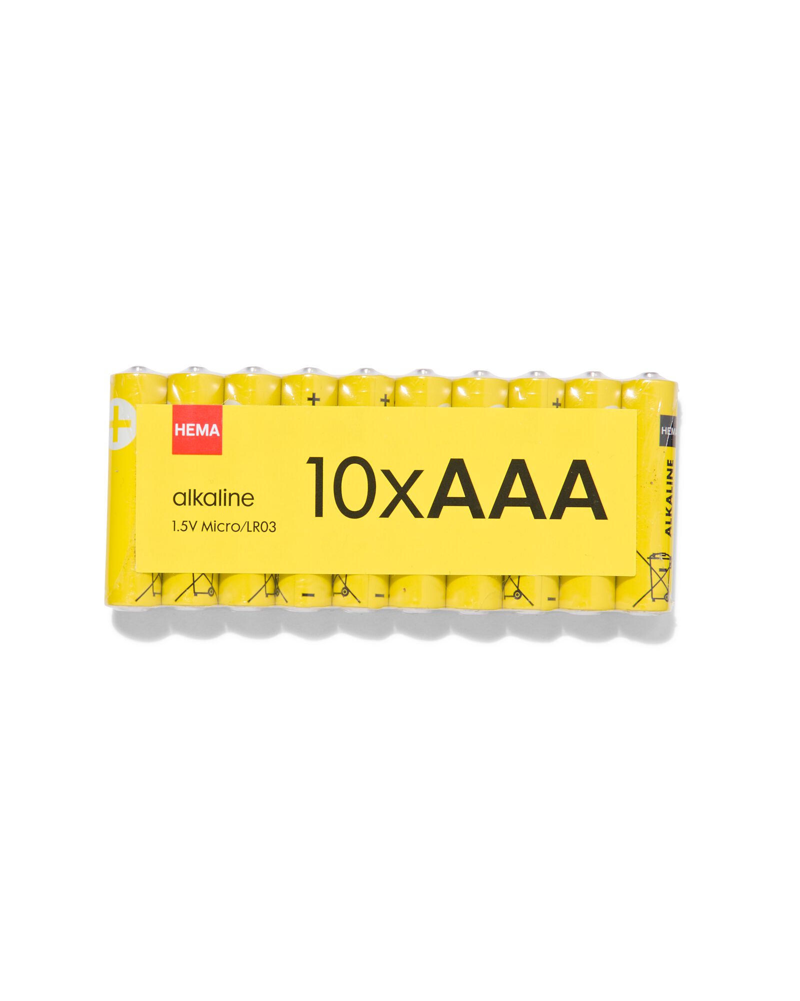 AAA alkaline batterijen - 10 stuks - 41290256 - HEMA