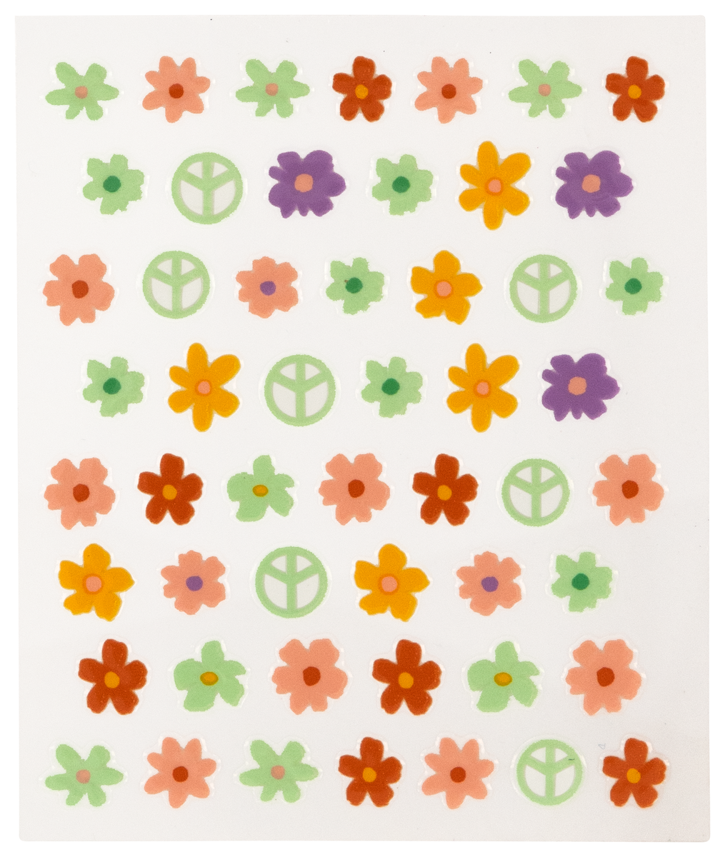 nagelstickers bloemen - 52 stuks - 11240176 - HEMA