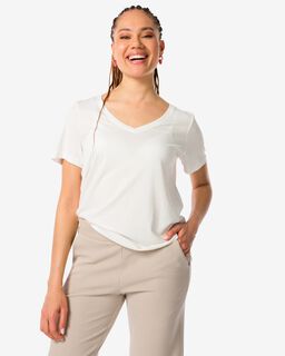 Dames T-shirt Danila Met Bamboe (wit)